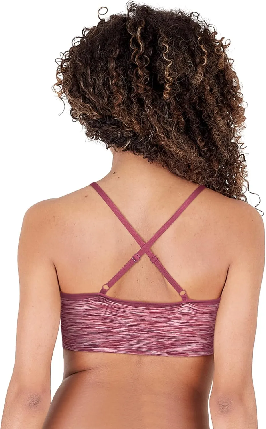 Reebok Women's Lightweight Soft Stretch Performance Cami Seamless Bralette, 2 Pack