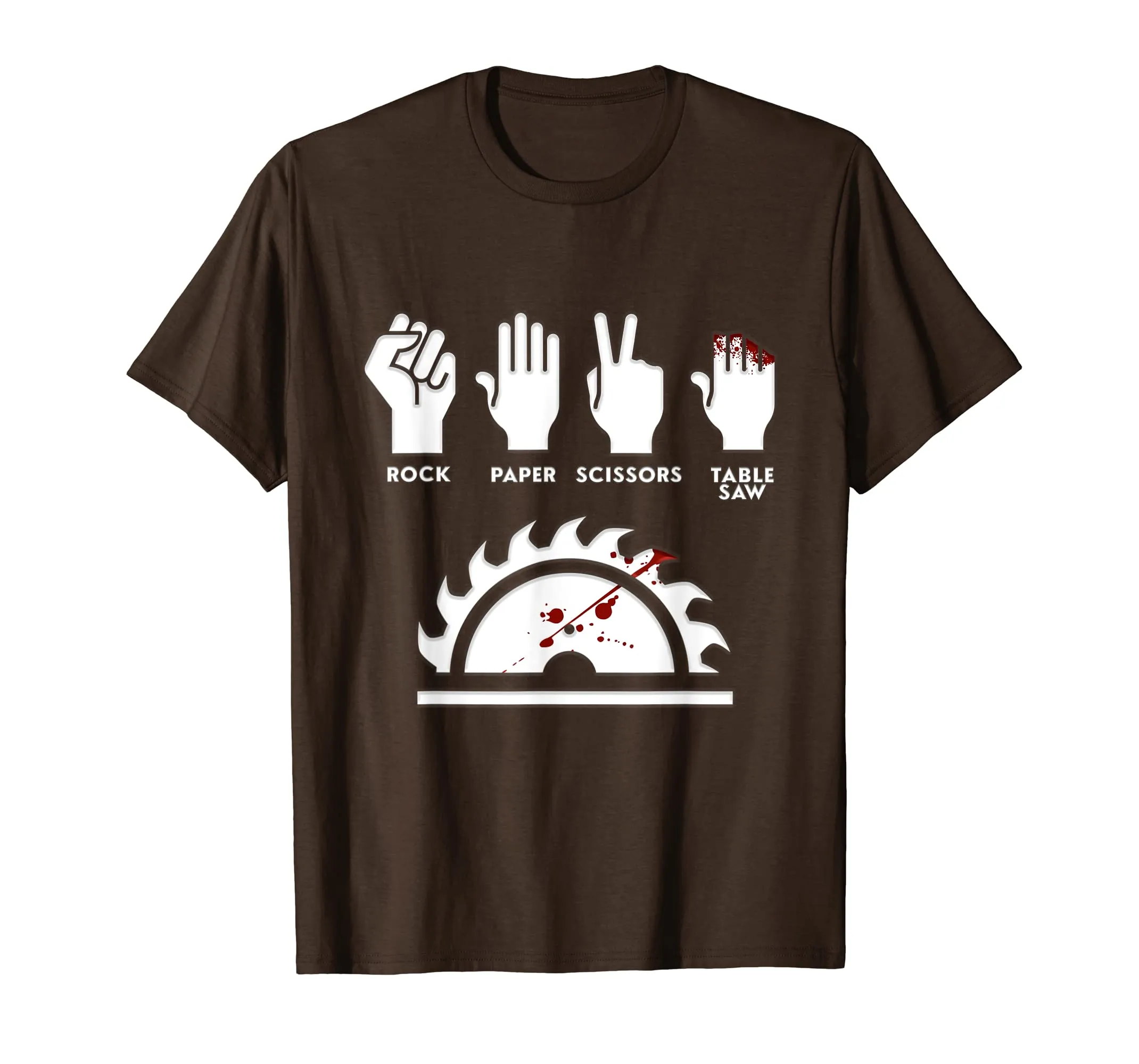 Rock Paper Scissors Table Saw Funny Carpenter T-Shirt