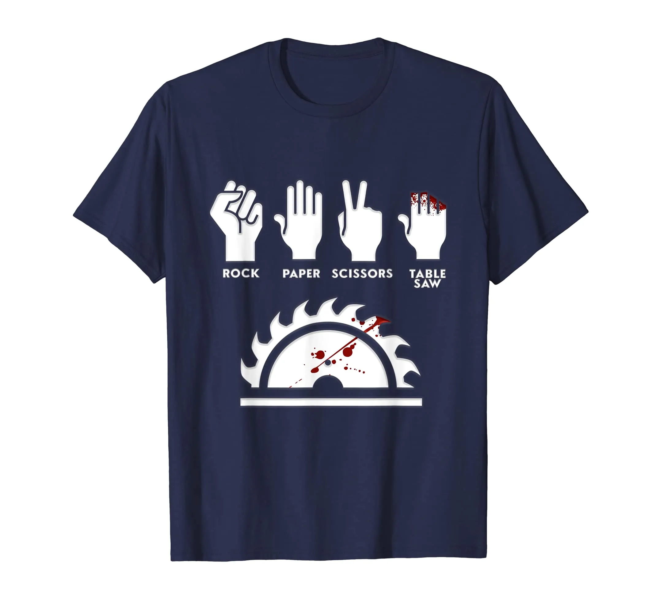 Rock Paper Scissors Table Saw Funny Carpenter T-Shirt