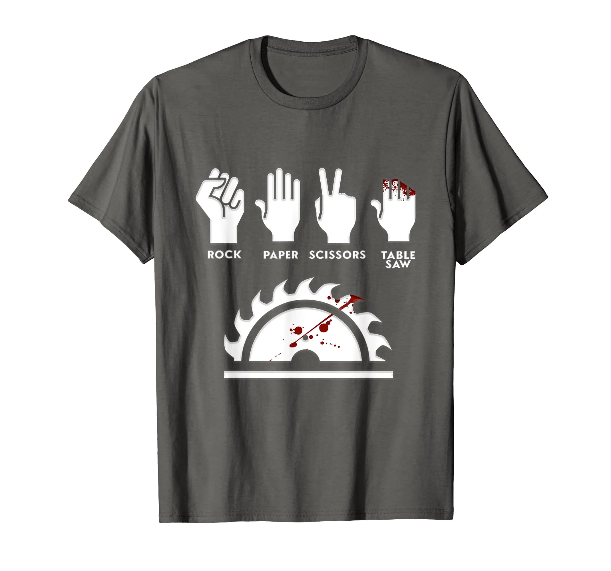 Rock Paper Scissors Table Saw Funny Carpenter T-Shirt