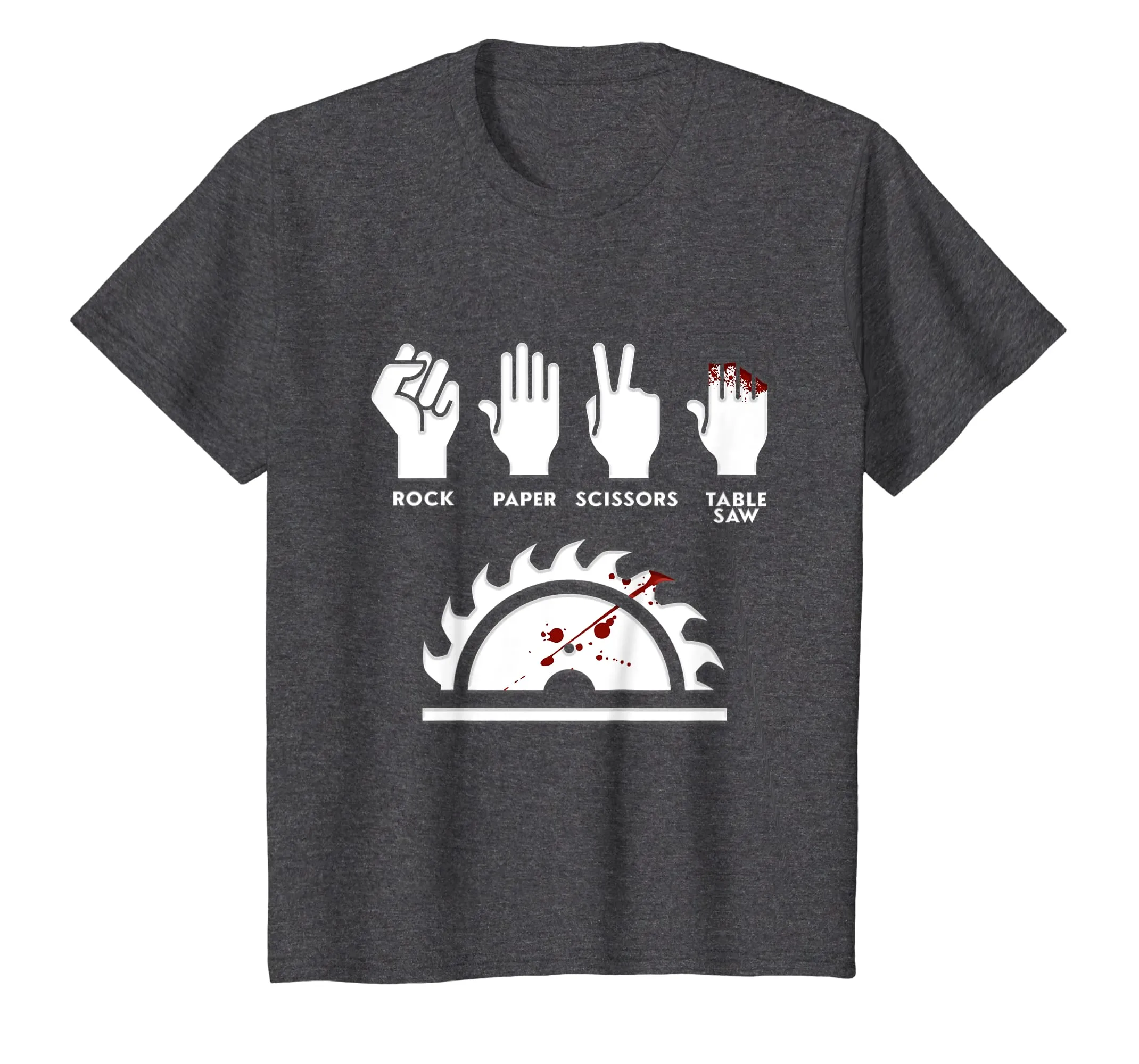 Rock Paper Scissors Table Saw Funny Carpenter T-Shirt
