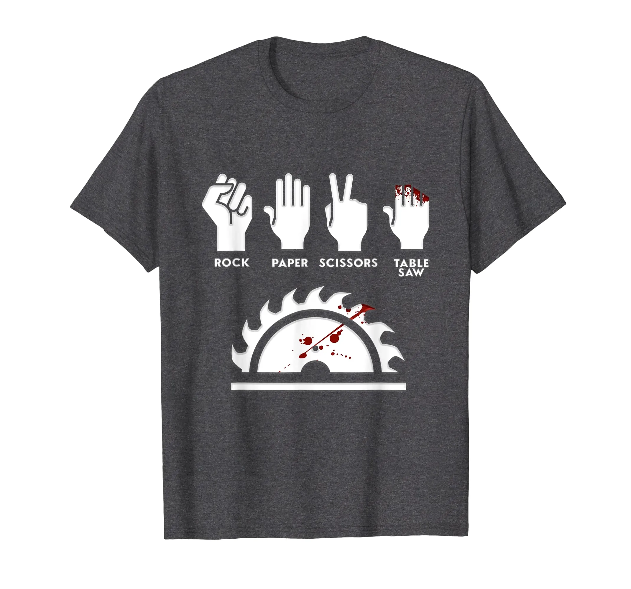 Rock Paper Scissors Table Saw Funny Carpenter T-Shirt