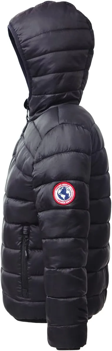 Rokka&Rolla Boys' Reversible Lightweight Puffer Jacket Hooded Water-Resistant Winter Coat