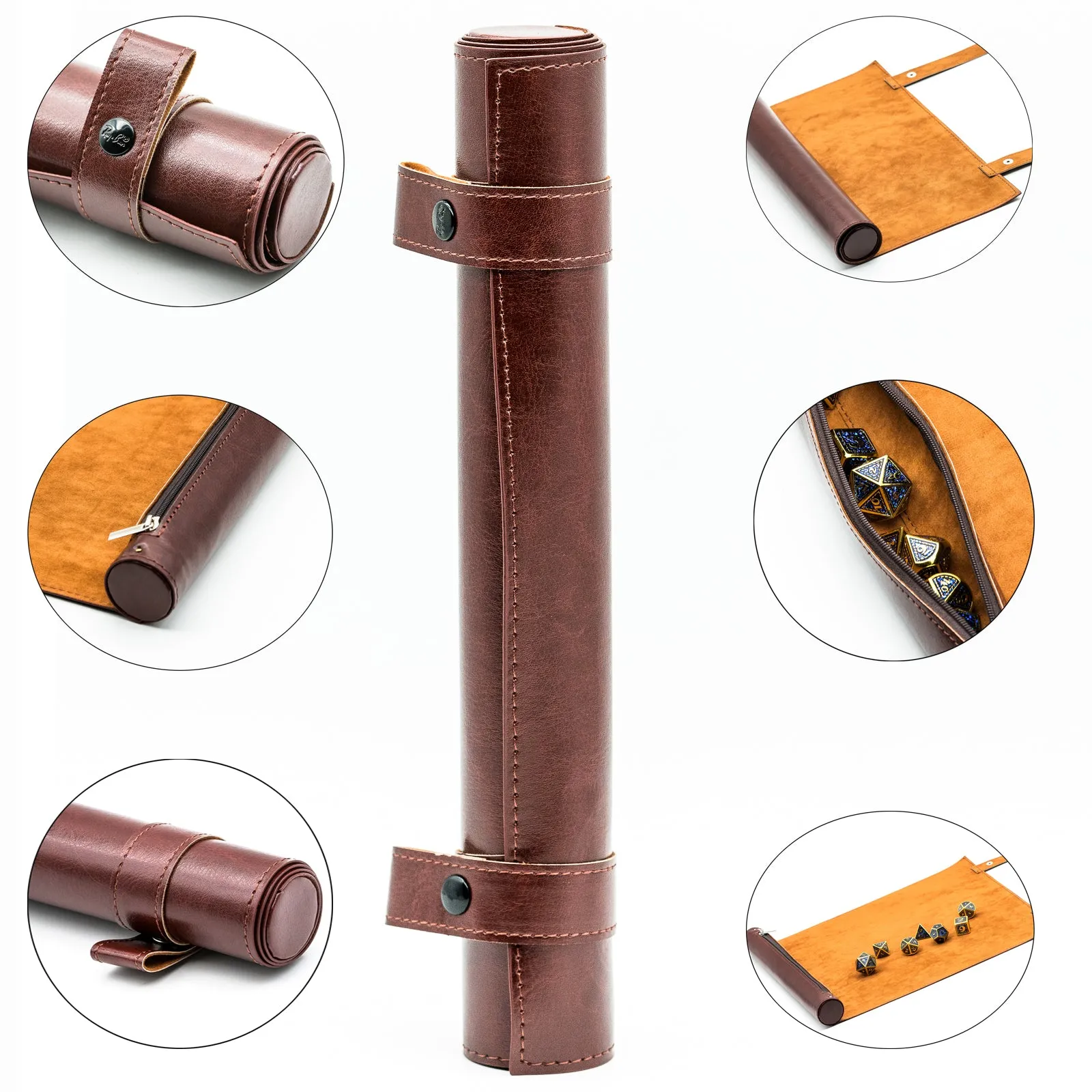Rollable Dice Mat & Storage Meeple Dungeon Dice Accessories