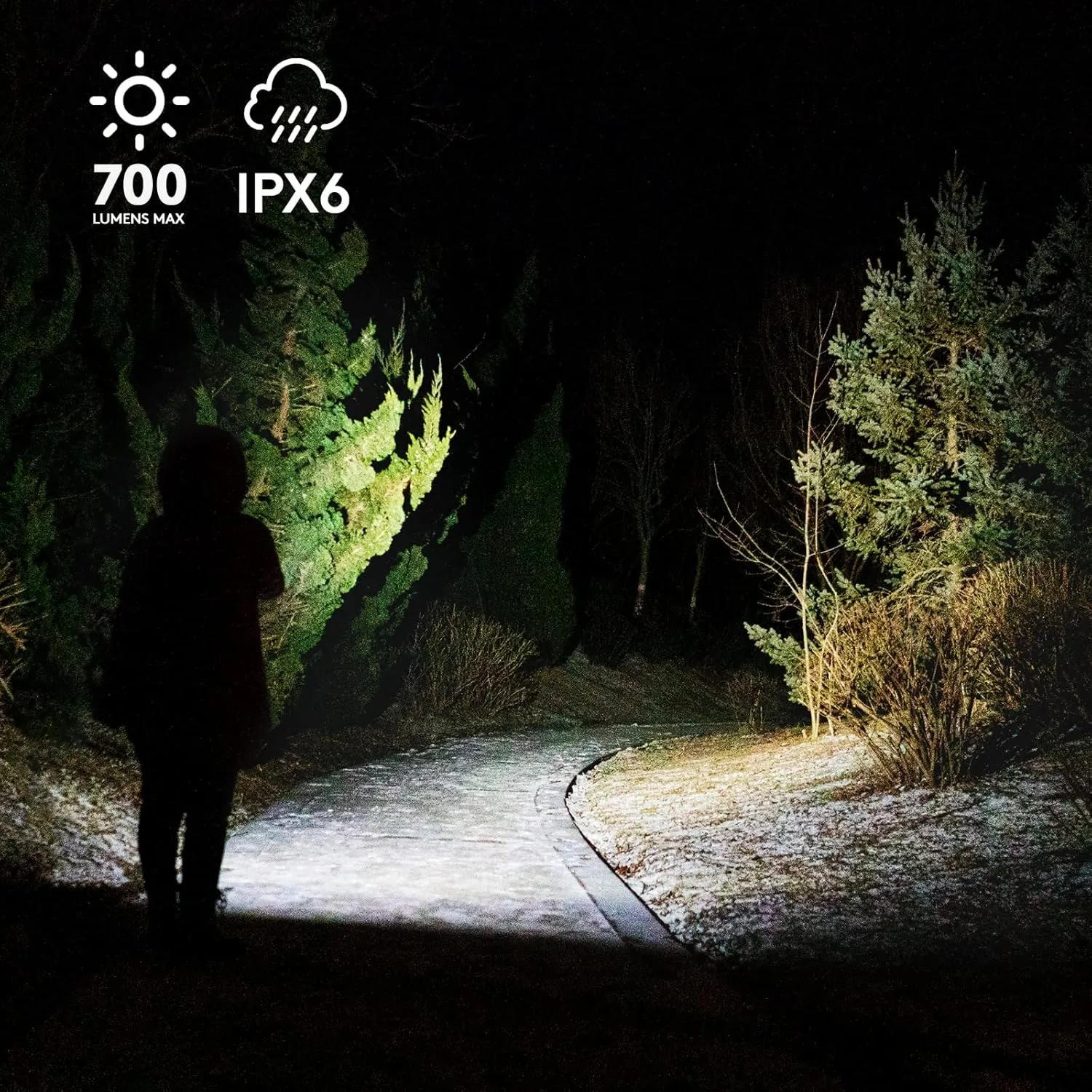 RovyVon E7R Flashlight High Lumen Rechargeable,Dual Power AAA Flashlights with White Red Option,Lockout Mode,700 Lumen USB C Pocket Flashlight Waterproof for Camping, Hiking, Everyday Carry