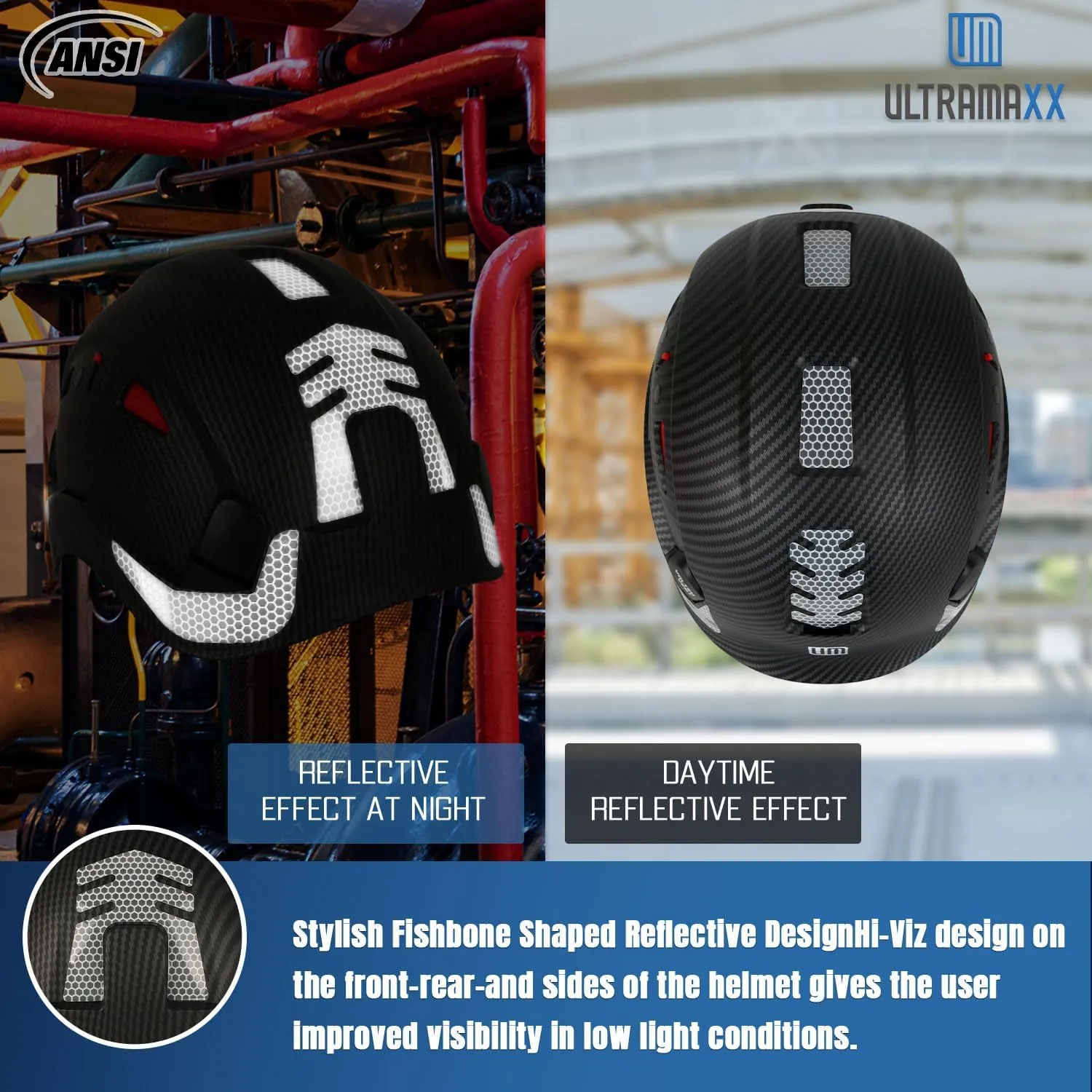 Safety Helmet Hard Hat, ANSI Z89.1 Approved Lightweight Vented Work Helmet, 6-Point Adjustable Ratchet Suspension Hardhat Ideal for Industrial and Construction
