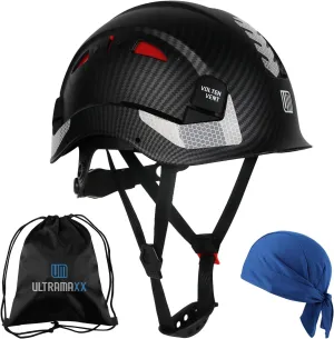 Safety Helmet Hard Hat, ANSI Z89.1 Approved Lightweight Vented Work Helmet, 6-Point Adjustable Ratchet Suspension Hardhat Ideal for Industrial and Construction