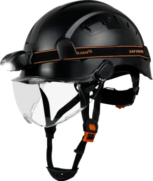 Safety Helmet with Headlight,Safety Hard Hats with Visor,Rechargeable Headlamp for Men Work Industrial,Construction,Forestry