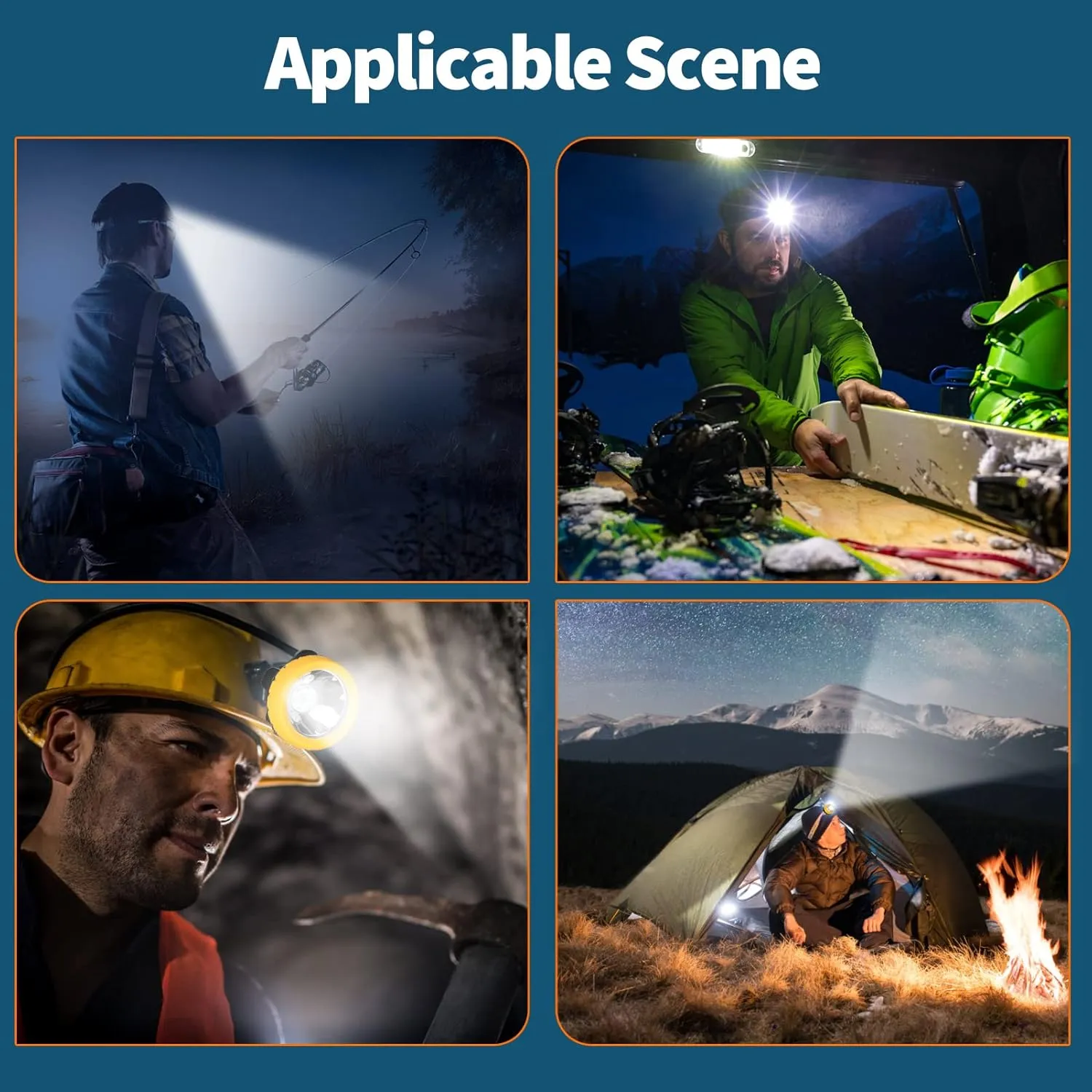 Safety Mining Headlight, Rechargeable & Waterproof, High Power LED Light Source, Cordless & Adjustable, Suitable for Outdoor Activities