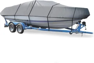 SBU Grey Boat Cover Compatible for STACER 399 PROLINE 2008, Trailering Storage Mooring