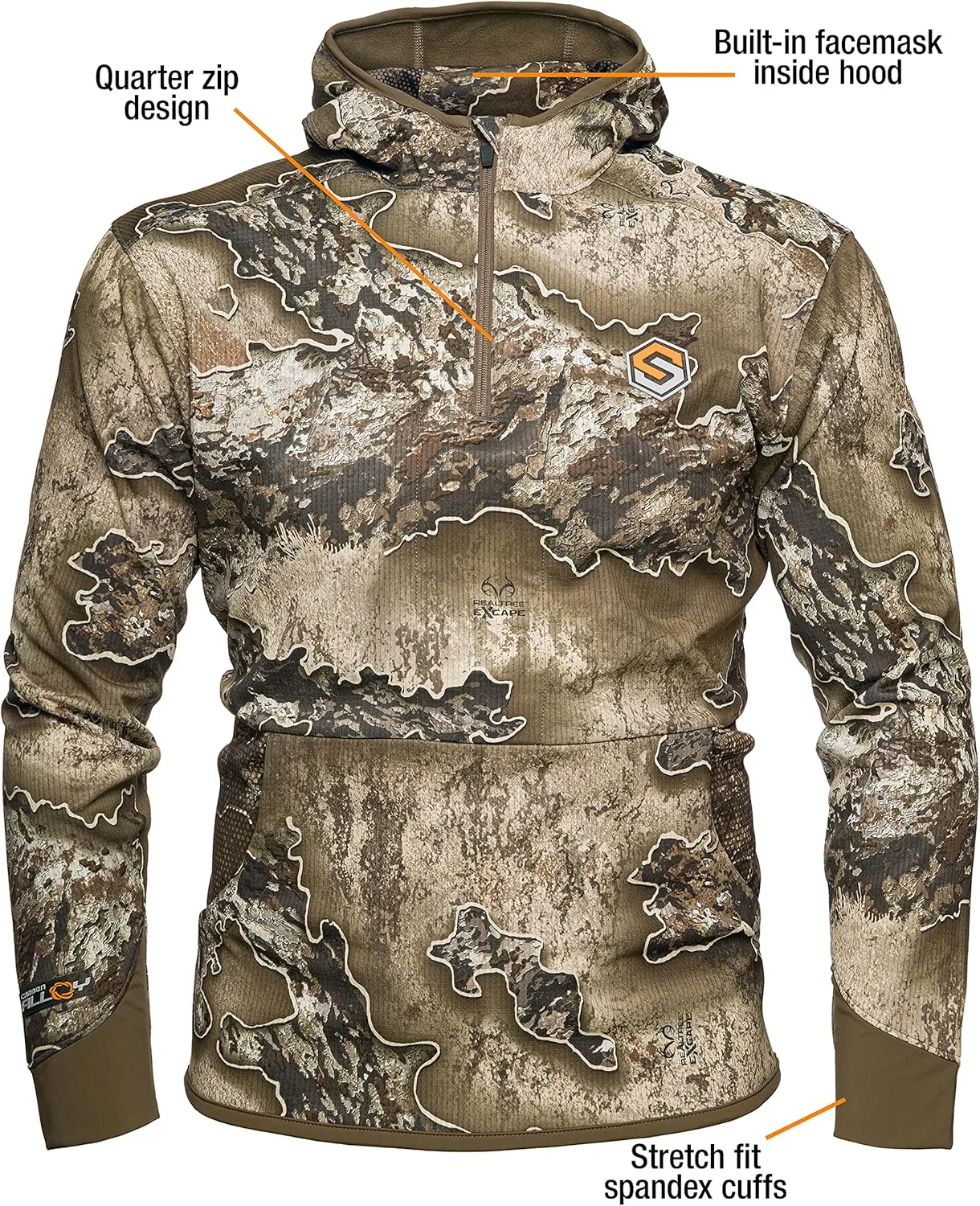 ScentLok Savanna Aero Raid Lightweight Odor Control Camo Hunting Hoodie for Men