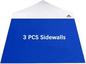 SCOCANOPY SideWall for 10x10ft Slant Leg Canopy Frame, 3 Pack SunWall Only,Blue