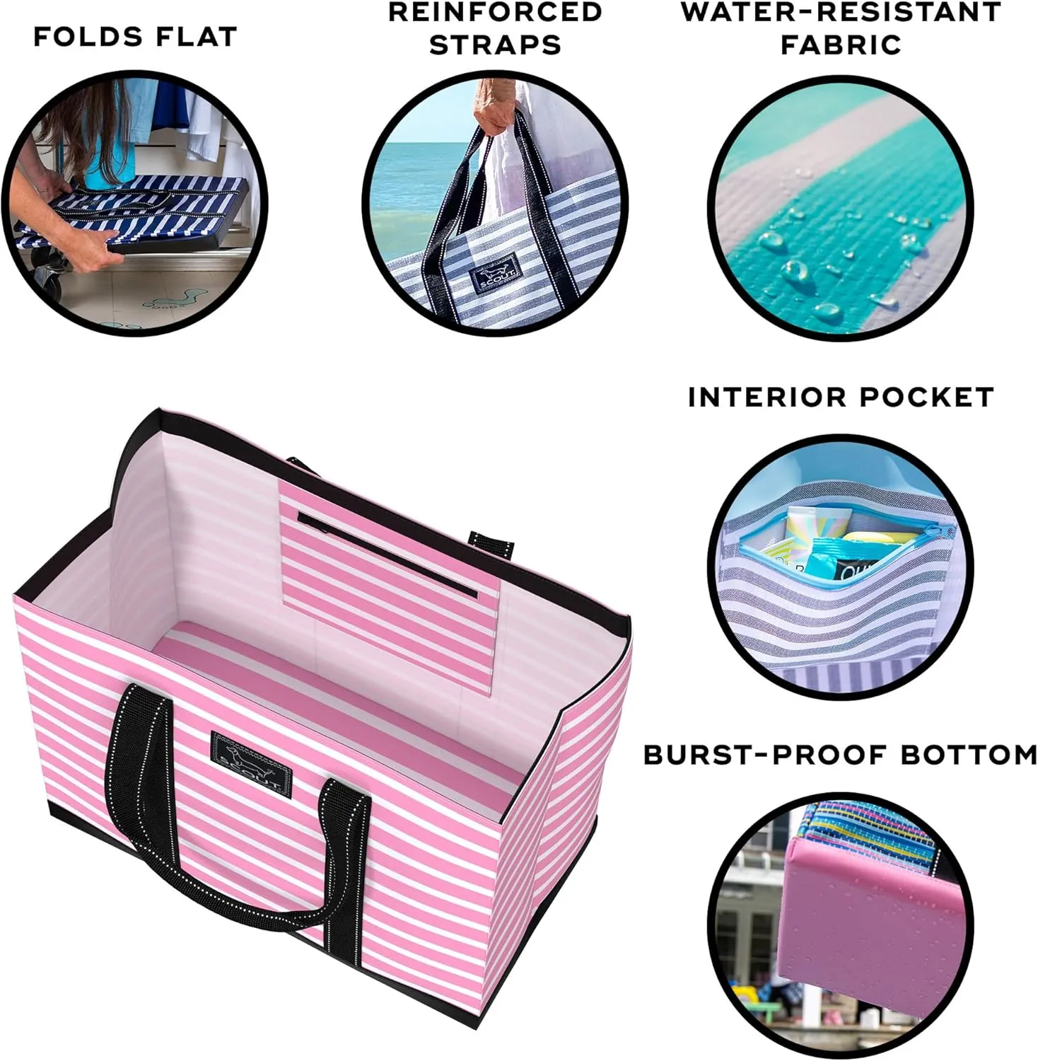 SCOUT Large Open top beach & Pool bag, waterproof, sandproof