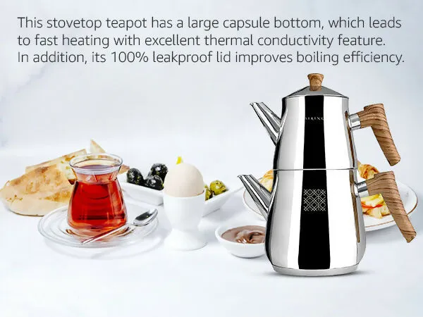 Serenk Definition Stainless Steel TeaPot Set