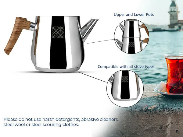 Serenk Definition Stainless Steel TeaPot Set