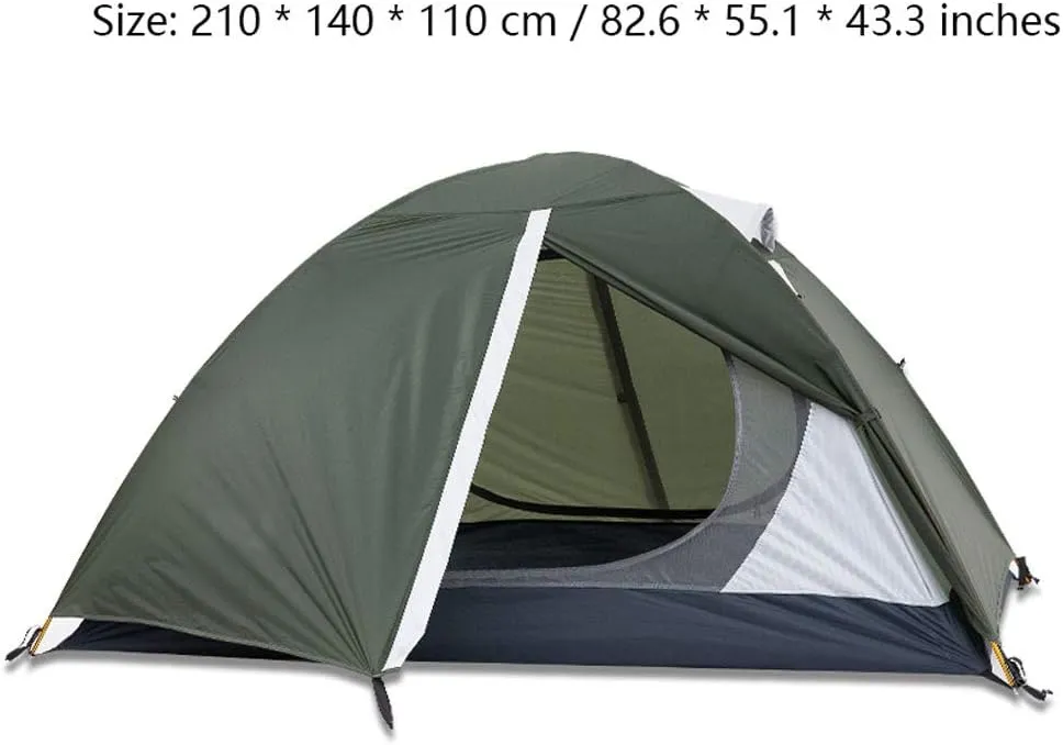 SHQ Tent Outdoor Double Camping Tent Double Layer Beach Tent Outdoor Travel Windproof Waterproof Awning Tent Ultralight Folding Yurt (Color : Orange)
