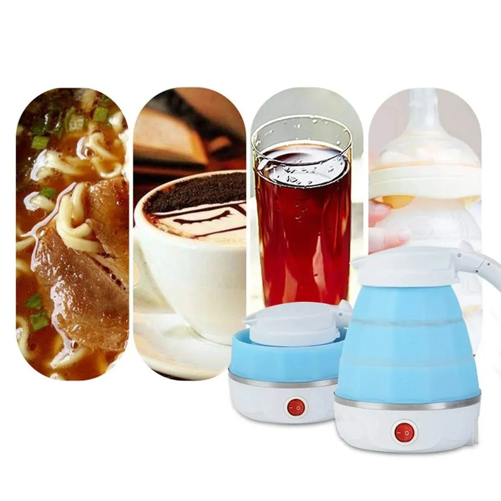 Silicone Foldable Collapsible Electric Water Kettle Camping Boiler - H01018