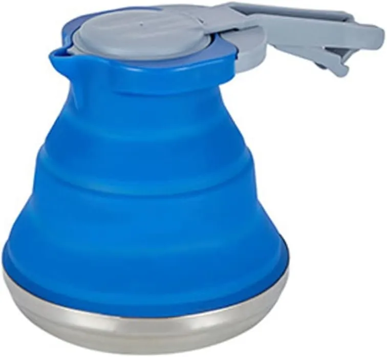 Silicone Folding Kettle 1500ml Portable Foldable Camping Kettle Tea Coffee Water Pot Dark Blue Folding Silicone KettleFoldable KettleFoldable 1.5L Water Pot C