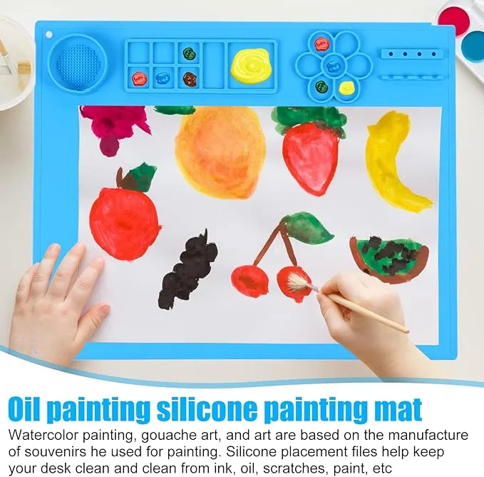Silicone Painting Mat for Kids Mess Free for Crafts
