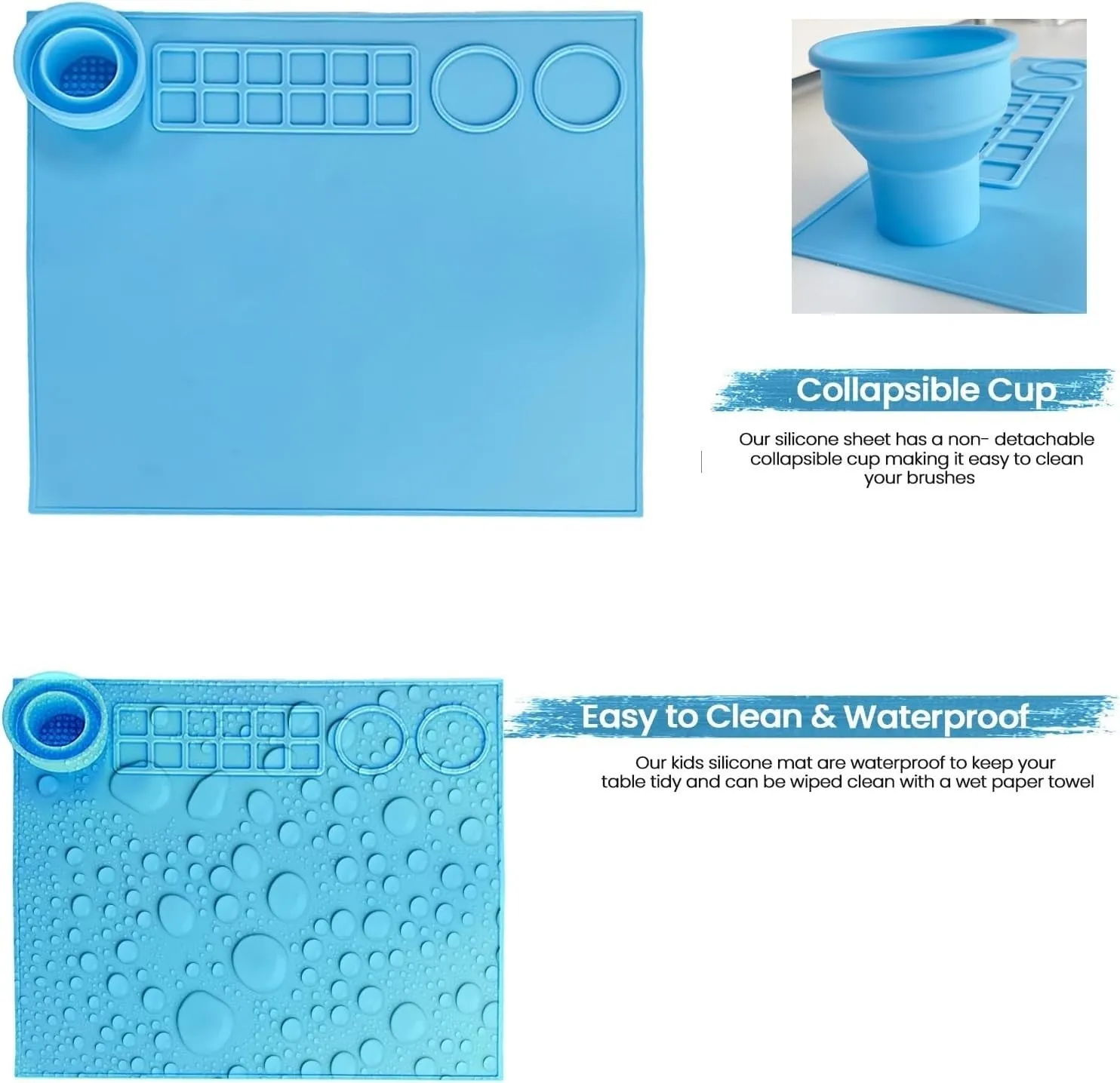 Silicone Painting Mat for Kids Mess Free for Crafts