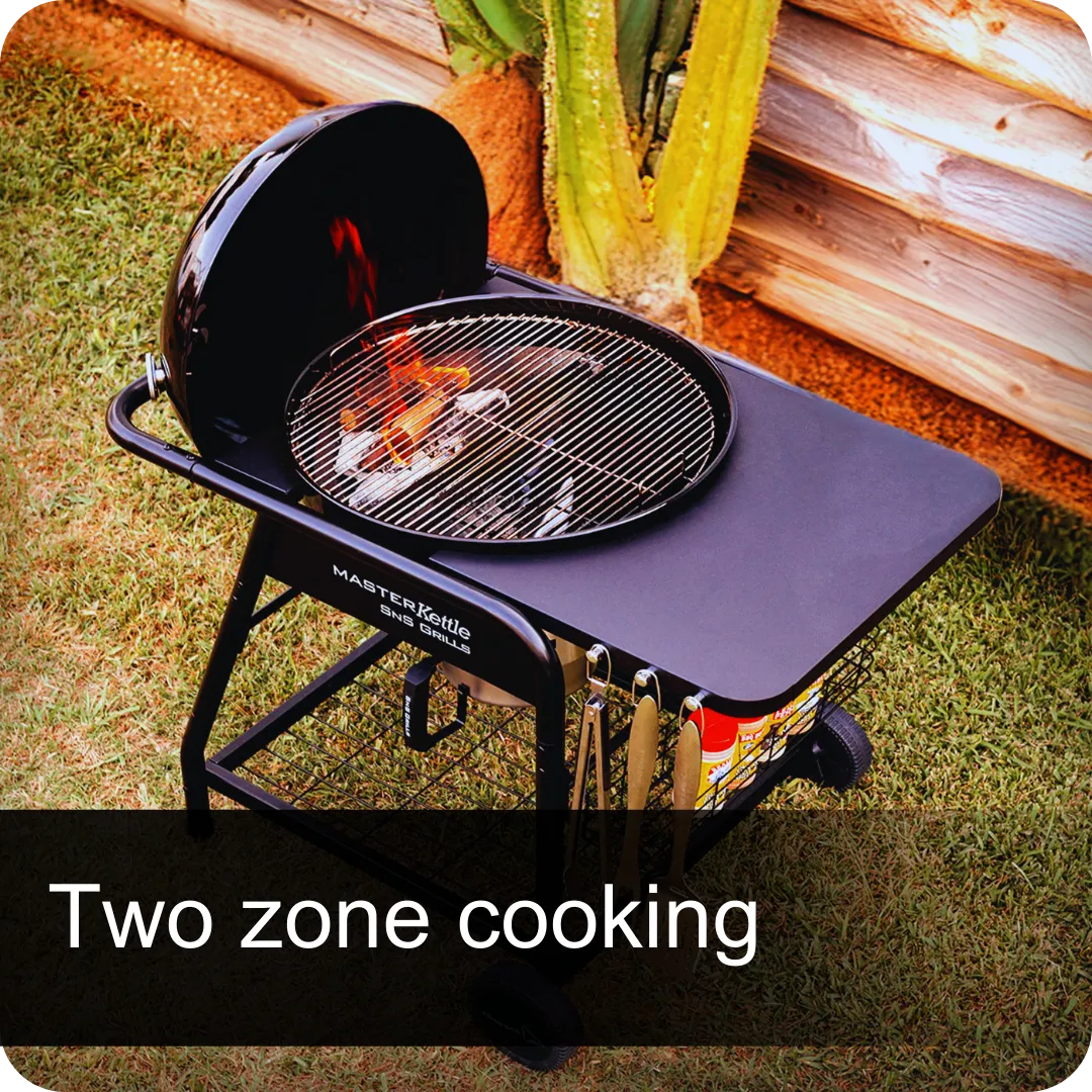 Slow N' Sear MasterKettle Charcoal Grill   Smoker Combo