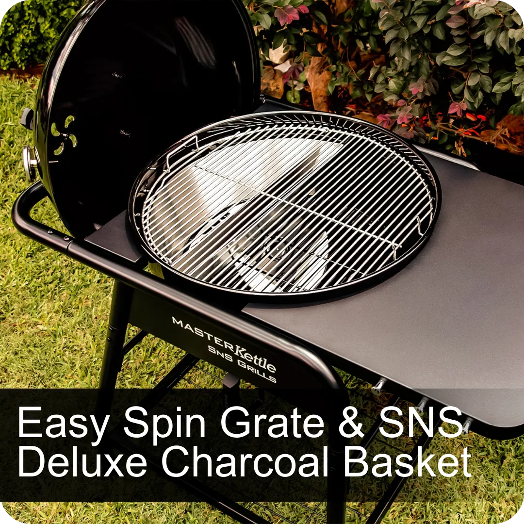 Slow N' Sear MasterKettle Charcoal Grill   Smoker Combo