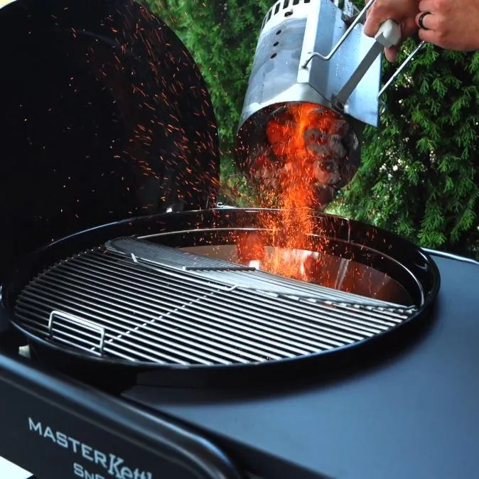 Slow N' Sear MasterKettle Charcoal Grill   Smoker Combo