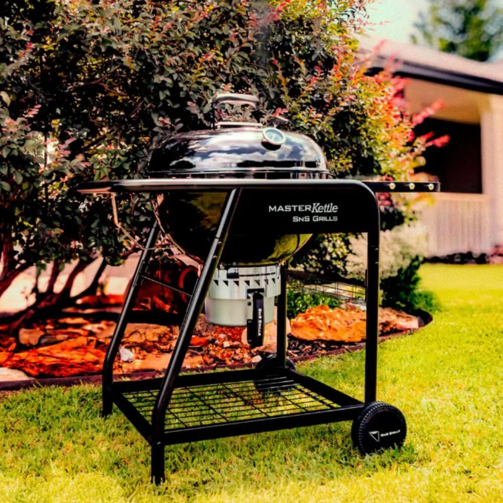Slow N' Sear MasterKettle Charcoal Grill   Smoker Combo