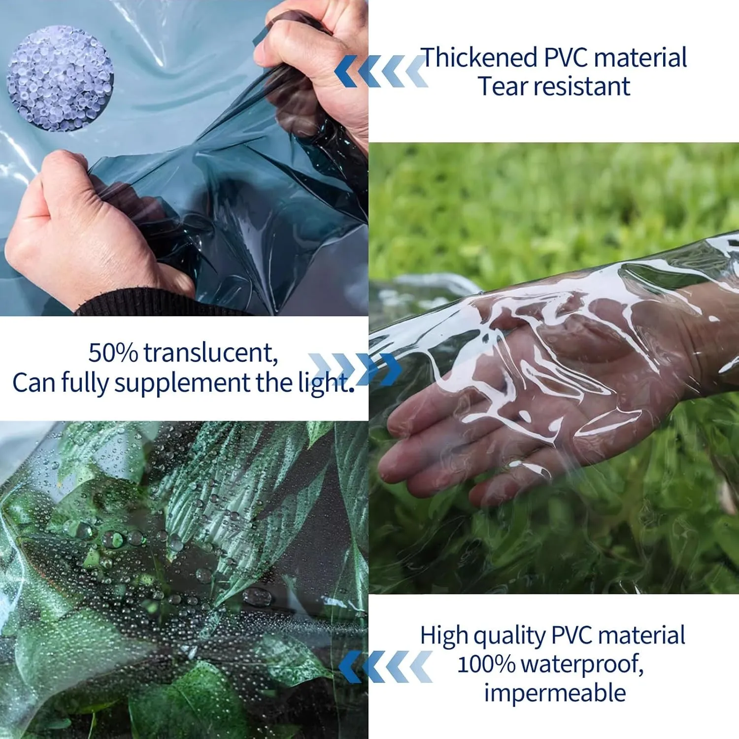 Small Multipurpose Cover, Clear PVC Heavy Duty Black Transparent Sheet with Eyelets, Plastic Tarp Cover for Greenhouse Garden Furniture Shed Outdoor Camping Chicken Shed(1x1.5m)