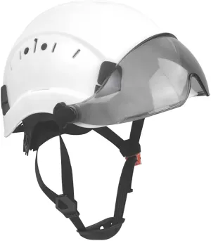 SMASYS Safety Hard Hat ABS Helmet Adjustable with Visor 6-Point Suspension Perfect for Construction and Climbing