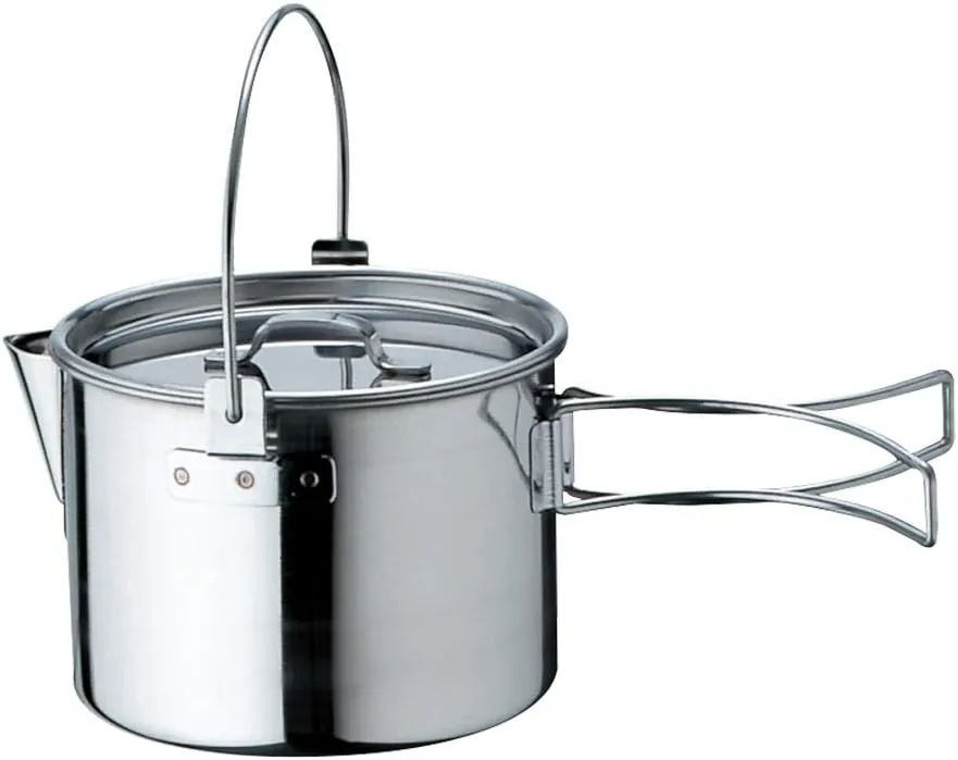 Snow Peak Kettle No. 1 - Stainless Steel Kettle for Outdoor Cooking - Durable Camping Kettle for Camping & Hiking