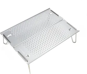 Snow Peak Ozen Solo Table, SLV-171, Aluminium, Lightweight for Backpacking, Designed in Japan, Lifetime Product Guarantee