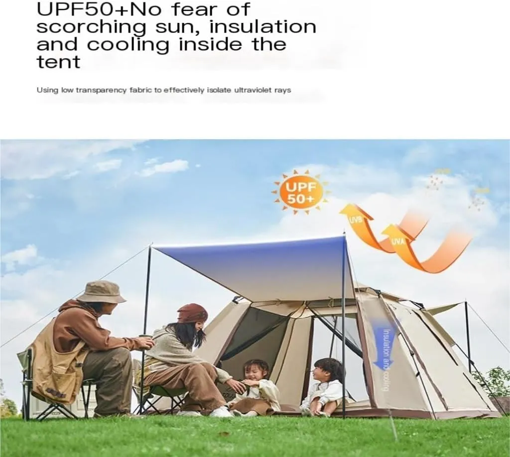Spacious and Lightweight Tent Outdoor Camping Windproof Tent Camping Fully Automatic Double Layer Tent Outdoor Portable Awning Outdoor Tent