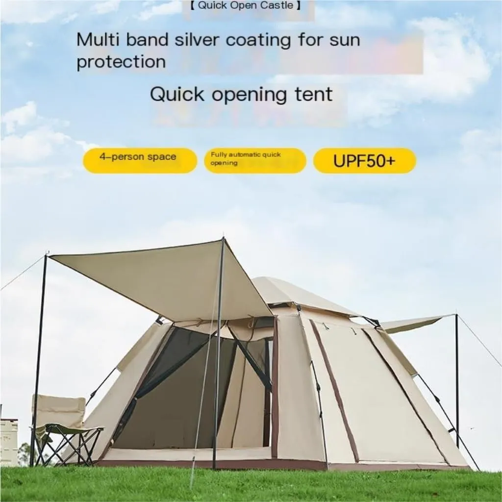 Spacious and Lightweight Tent Outdoor Camping Windproof Tent Camping Fully Automatic Double Layer Tent Outdoor Portable Awning Outdoor Tent