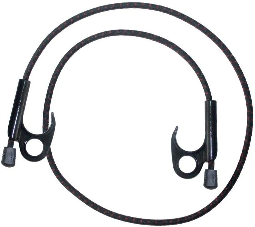 SPIDER Adjustable Bungee Cords with Hooks, 48 Inch Unstretched, 7-70 Inch Stretched - Quick Adjust Hooks - Heavy Duty Tie Down Straps for Outdoor, Truck Beds, Moving, Cargo, Tarp, (2 Pcs)