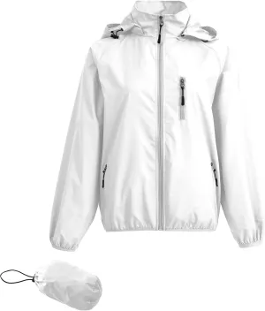 Spmor Women's Lightweight Waterproof Jacket Packable Windbreaker Running Coat