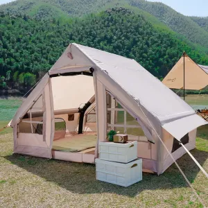 Sport Tent Inflatable Tent Double-layer tent door Standing Tent Glamping Tent Fishing Bivvy 4 Seasons Tent Double-layer tent door House-shaped structure