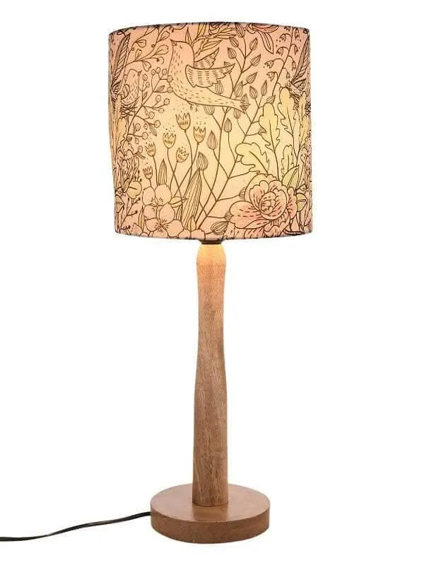 Spring Leaves Wooden Lamp