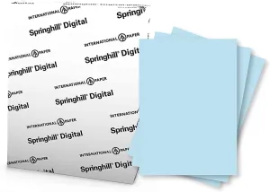 SPRINGHILL CARDSTOCK Paper 8.5” x 11” 67Lb 147gsm 250 Sheets (BLUE)