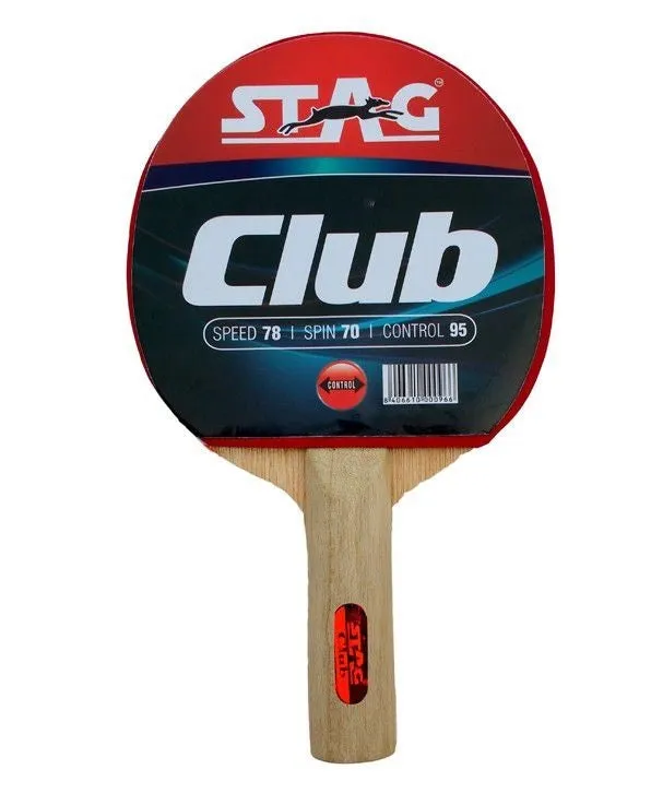 Stag Global Club Table Tennis Playset | 2 Racket, 3 Balls and 1 Cover | Portable And Lightweight