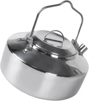 Stainless Steel Camping Kettle Outdoor Teapot Ergonomic Handle Cookware for Tea Hiking Backpacking and Stovetop Use