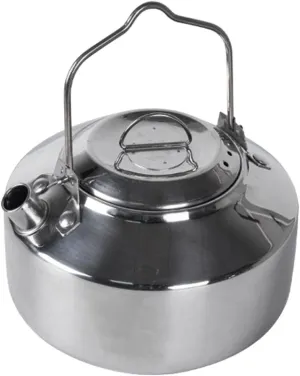 Stainless Steel Camping Kettle Portable Outdoor Water Container for Boiling Tea Ergonomic Handle for Easy Pouring for Hiking Backpacking Campfire Use