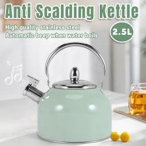 Stainless Steel Kettle 2.5L Household Water Boiler Anti Scalding Tea Pot Durable
