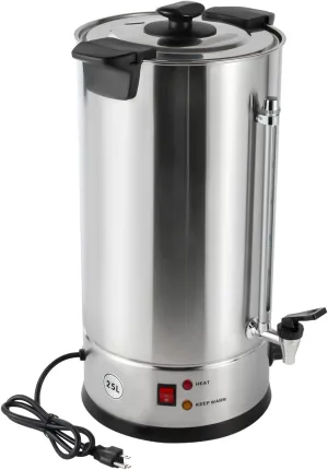 Stainless Steel Large Capacity Commercial,110V Hot Water Dispense Boiler Instant Boiling Machine Heater Electric Kettle Temperature Control for Coffee Tea with Faucet Tap-16L For Quick Brewing