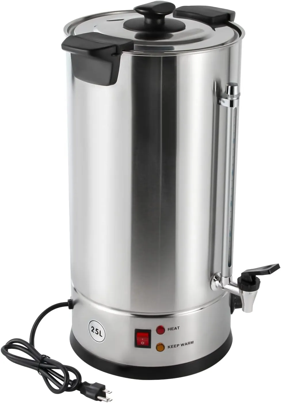 Stainless Steel Large Capacity Commercial,110V Hot Water Dispense Boiler Instant Boiling Machine Heater Electric Kettle Temperature Control for Coffee Tea with Faucet Tap-16L For Quick Brewing