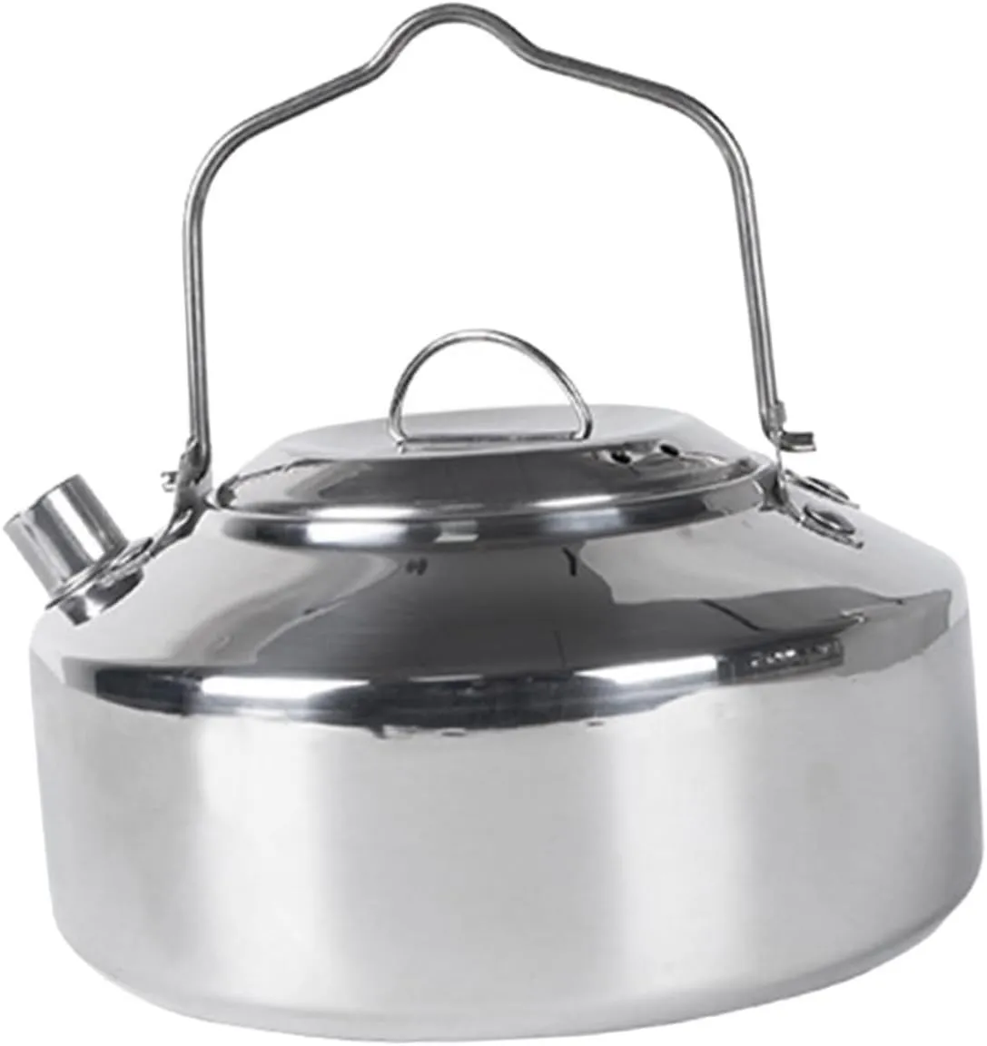 Stainless Steel Outdoor Tea Kettle Portable Camping Water Pot 1000ml Tea Kettle for Stovetop Camping Cookware
