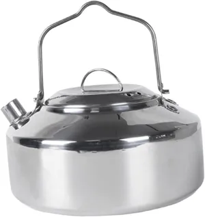 Stainless Steel Outdoor Tea Kettle Portable Camping Water Pot 1000ml Tea Kettle for Stovetop Camping Cookware