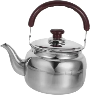 Stainless Steel Whistling Tea Kettle Ergonomic Hot Water Pot for Stove Whistle Compatible with Gas Electric Stoves for Daily Use Camping