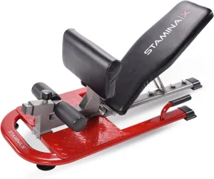 Stamina X 4-in-1 Fitness Bench - Adjustable Weight and Foldable Exercise Bench Roman Chair with Smart Workout App - Up to 250 lbs Weight Capacity