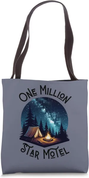 Stargazing Camping and Vintage Camping With Stars and Moon Tote Bag